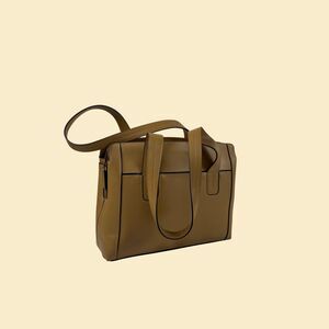 90s brown faux-leather handbag by Crazy Horse X Liz Claiborne, vintage 90s bag